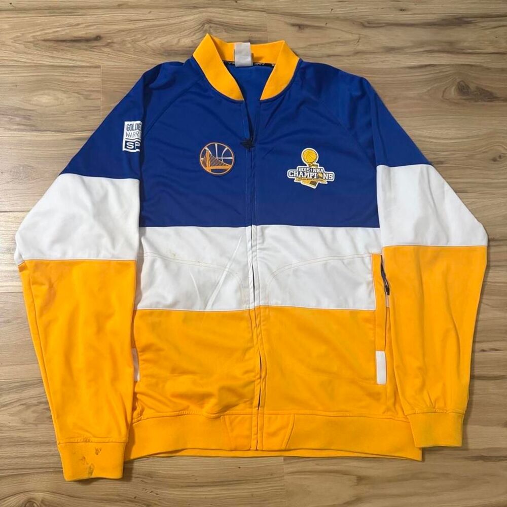 NBA Golden State Warriors 2015 NBA Champions Zip Up Jacket Size XXL